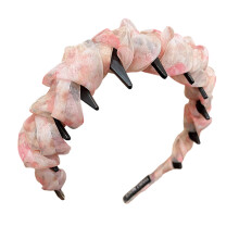 Xinwanna Retro High Skull Imitation Pearl Headband Anti-Slip Design Ribbon Decor Hair Hoop Retro Charm Hair Accessory (Type I)