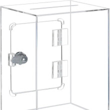 Acryl spaarbox met sleutelslot, transparant en met grote capaciteit voor munten/biljetten – Ideaal cadeau voor Kerstmis, Nieuwjaar of Valentijnsdag.