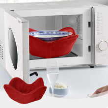 Bowl Cozies, Kitchen Gadgets, Home Microwave Food Heating Bowl Cover, in Red, Towel Bowl Mat for Hot and Cold Bowls, Microwavable