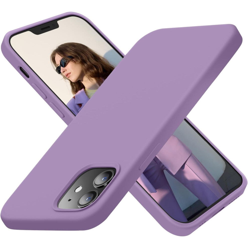 Light Silicone Shockproof Iphone 12 & Iphone 12 Pro Case, 6.1", Soft Anti-Scratch Microfiber Lining Purple 9479868421103