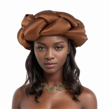 African Braided Hairband Big Headband Nigeria Turban Caps Adjustable Headwear for Wedding Party Hairstyling Bands