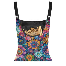 Torba na klamerki do bielizny w stylu boho z motywem mandali, 14,5 x 12 cali, wisząca, organizer na pranie i dekoracja domu – kompatybilna ze