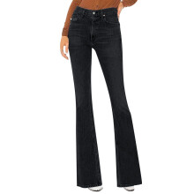 Rette jeans for kvinner Petite flared jeans for kvinner Høy midje med slits for kvinner Lett flared jeans for å se tynnere og høyere ut