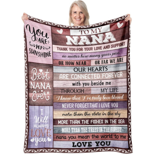 Manta de presente de aniversário para a mãe, 50x60 polegadas