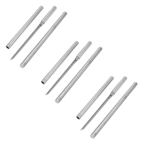 Stainless All Solid Handle For Home Use Outdoor Camping Fishing Pocket（3pc）