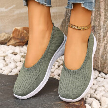 Damesko med blød sål, åndbare slip-on loafers med polstret indersål, komfortable til indendørs brug, kørsel og let arbejde Green41