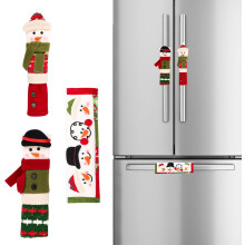 Lot de 3 protège-poignées de réfrigérateur à motif bonhomme de neige, compatibles avec la plupart des appareils électroménagers