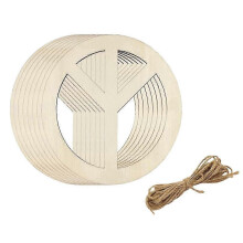 50PCS Wooden Unfinished Peace Sign Hanging Ornaments Party Decoration
