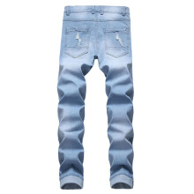 Blå Jeans Herre Relaxed Fit Boot Cut Herre Slitstøvler Sorte Stretchbukser Overdimensionerede Lyse Jeans Leopardprint Jeans Herrejeans Strækbar