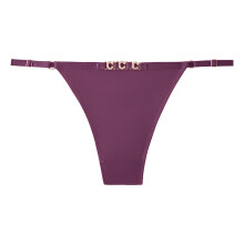 Dametrusser med lav talje, justerbare sidebånd og trendy detaljer, perfekt til boudoir, valentinsdag og hot feeling, lilla M