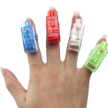 Luces LED para dedos, artículos brillantes para fiestas, juguetes luminosos para Halloween y vacaciones, color aleatorio, 4 piezas