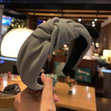 Knitted Hair Headbands for Women – Grey Workout & Fashion Hair Accessories, Compatible with All Hair Types