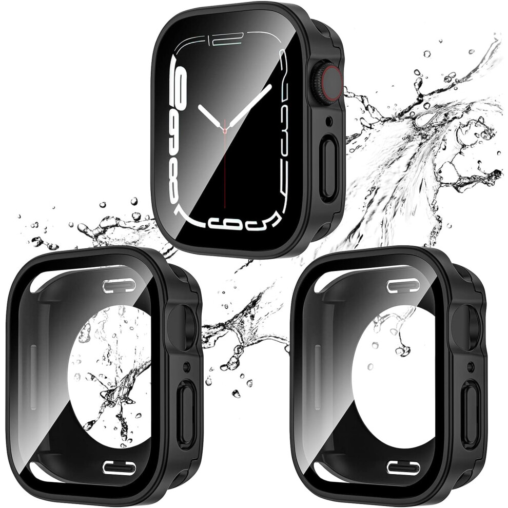 Xihama 2-Pack 2-In-1 Waterproof Case Compatible With Apple Watch Se, Se 6/5/4 Â Pc Bumper + Tempered Glass, 360 Protection 9028731073507