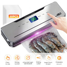 Small Vacuum Food Sealer with Strong Suction, Meat & Food Vacuum Packing Machine, Built-in Cutter, Compatible with [Brand/Model if specified]