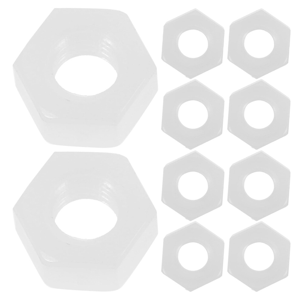 Nylon Screw Cap For Repairing Projects White Hexagonal Fastening Nut Size 30Pcs 9028731720609