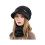 Conjunto de gorro e cachecol de tricô feminino – Acrílico listrado 1