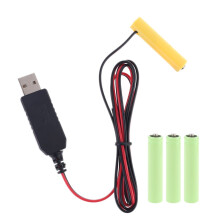 LR03 AAA Battery Eliminator USB Power Supply Cable Replace 1 to 4pcs AAA Battery