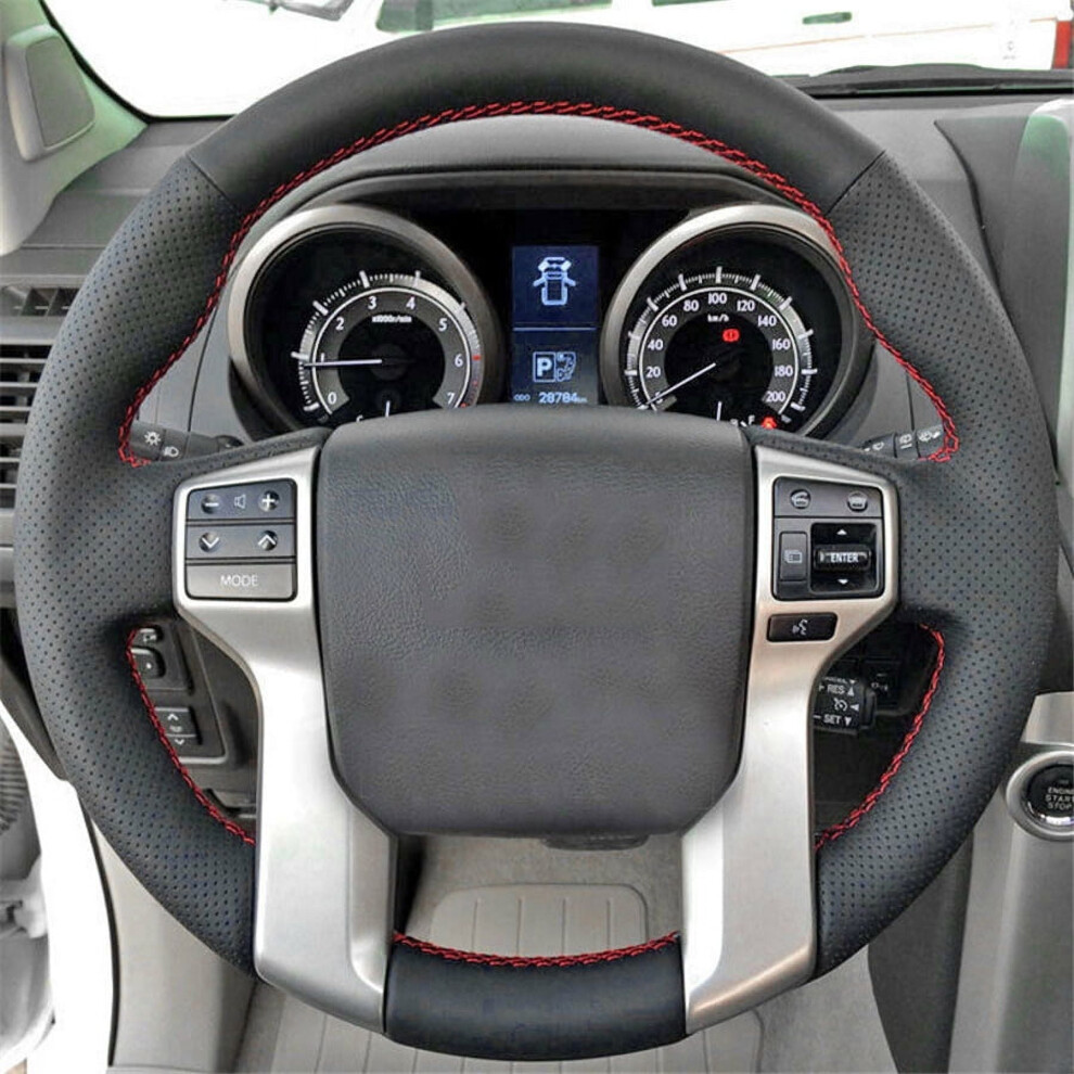 For Toyota Tacoma Tundra 4Runner Diy Stitching Real Leather Steering Wheel Cover 9448483329279