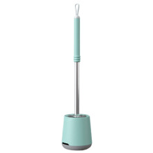 Toilet Brush & Holder Set with Ventilated Wall-Mounted Holder, Compatible with Standard Bristles