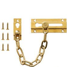 Corrente de segurança para fechadura de porta, resistente, forte e à prova de ferrugem (latão)