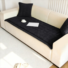 Couch Cover for Dogs Washable, Non Slip Fuzzy Pet Couch Covers for 3 Cushion Sofa Pet Friendly, Thick Soft Sofa Slipcovers Cushion Protector(Black)