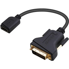Adaptador DVI para HDMI bidirecional DVI (DVI-D) para HDMI macho para fêmea com cabo banhado a ouro, pacote com 3 unidades