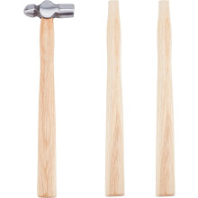 stk. kuglehammer, 113 g, dobbelthovedet kulstofstål, kraftig, med 2 ekstra træhåndtag, 18 cm, til metalbearbejdning og reparation