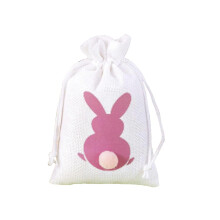 Easter Candy Storage Bag, Decorative Fabric Pouch with Drawstring for Party Favors, Reusable Organization Bag for Gifts, Treats, Small Items