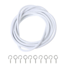 Net Hang for 3m Curtain Wire Window Cord Cable String Set With 5 Fish Eyes 5 Hoo
