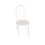 Simulation 1/6 Scale Dollhouse Mini Model Metal Dinning Chair White 1