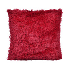 Fodera per cuscino decorativo calda, morbida e soffice, colore rosso vino, per casa, letto, divano, auto.