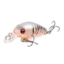 (2)Fishing Lure, 2 Pcs Plastic Hard Bait Fishing Hooks 3D Artificial Fish Lures, Wobbler Artificial Bait Lures 4.5cm