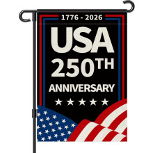 Vlajka America Garden Flag250, USA, transparent k 250. výročí, 4. července, vlastenecká cedule Svobody na dvoře, oboustranná vodotěsná