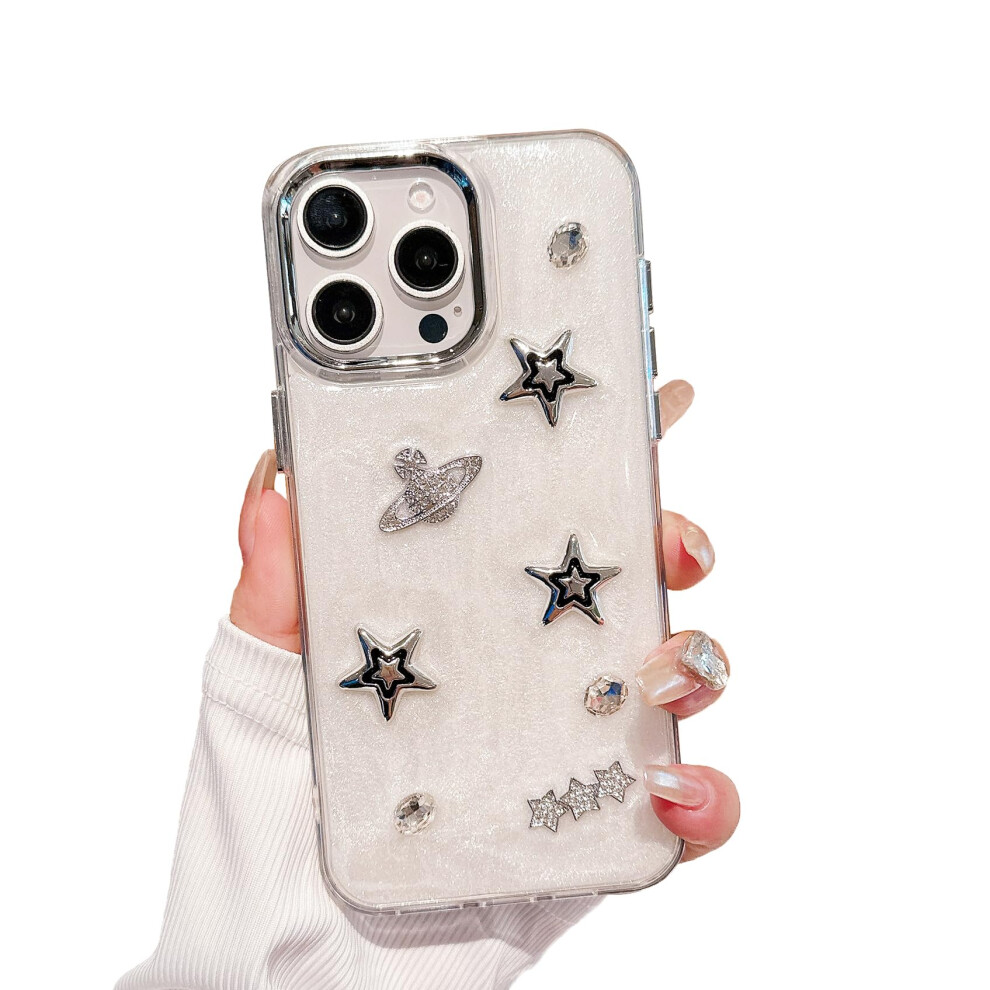 3D Diamond Bow Case For Iphone 14 Pro Max, Soft Silicone Tpu Shockproof Cover With Raised Edge Protection 9771547594338