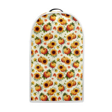 Housse pour robot culinaire à motif tournesol et citrouille (1 pièce), en polyester antidérapant, avec dragonne.