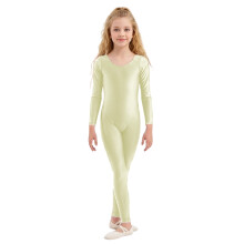Piger Langærmede Jumpsuits Børne-trikoter Småbørns-heldragter Rund hals Langærmet Elastisk Blød Heldragt 1-12 År Dans Hyggelig Heldragt