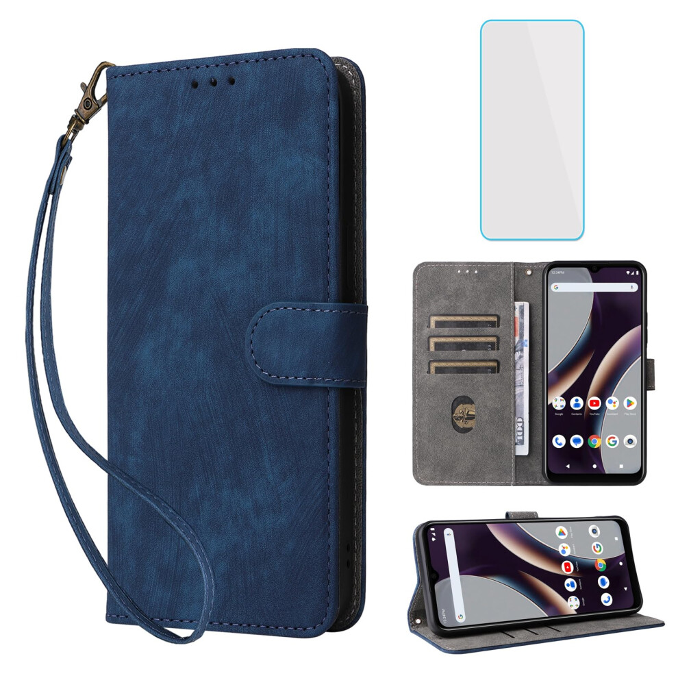 Wallet Leather Flip Case Rfid Blocking Card Holder Kickstand With Wrist Strap For Ulefone Note 11P Blue 9092120218169