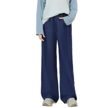 Meisjes jeans met wijde pijpen, stijlvolle denim broek met wijde pijpen voor jonge meisjes, zacht en comfortabel, lange broek voor elke dag, ideaal