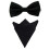 Szzoqdz Men Satin Solid Bowtie Handkerchief Pocket Square Set 1