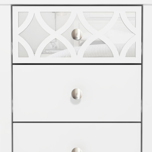 Arianna 3 Drawer Bedside Cabinet White 1