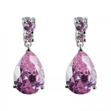 925 Silver Drop Earrings Women Cubic zirconia Wedding Engagement Jewelry Gifts-#27