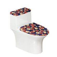 Toalettsitsöverdrag i elastiskt tyg, set med presentkort, mjuka, sitter på plats, elastisk montering, tvättbara och återanvändbara, U-formade,