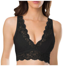 Push Up Lace Bra for Women Wireless Push Up Bralettes Black L