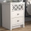 Arianna 3 Drawer Bedside Cabinet White 9