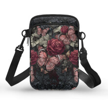Butterfly Roses hónalj válltáska állítható vállpántos utazó női keresztpántos táska vállpánttal