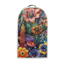 Housse de protection pour mixeur/robot culinaire, motif floral artistique. Une seule housse anti-poussière incluse.