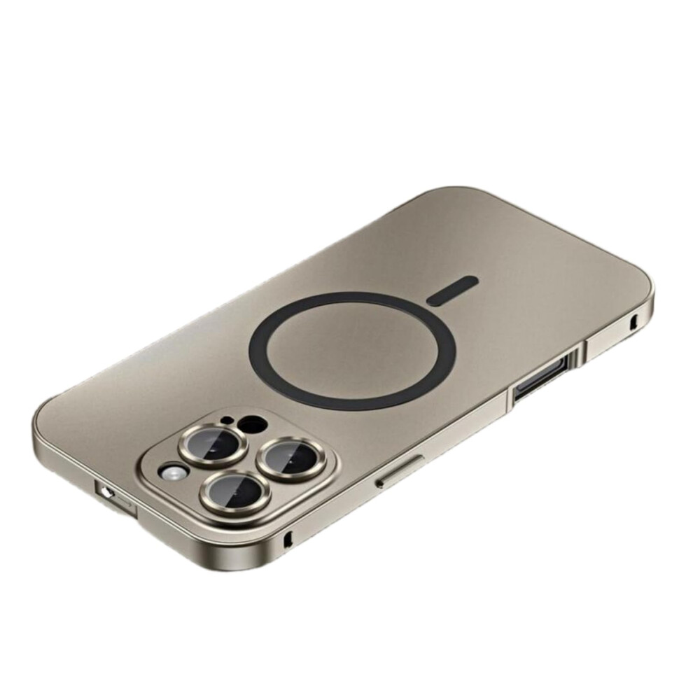 Aluminum Case For Iphone 16 Pro Max With Magsafe Compatibility, Ultra Thin Magnetic Cover With Full Lens Protection, Elegant Silver 9092120217629