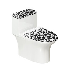 Set 2 buc capace de toaletă set pentru consumabile de baie cu model de trandafir și vacă reglabil capac de toaletă set universal
