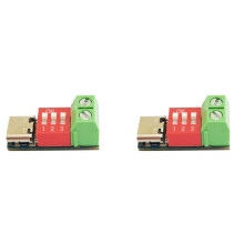 2 Stück Typ-C PD QC Trigger 5V-20V Einstellbare Spannung Leistungsmodul Zifferblatteinstellung Spannung Schnelllade-Decoy-Modul