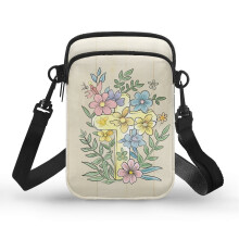 Dameveske med ryggsekk Polyester Dobbeltdekk Kors Blomsterveske Til Avslappet Bruk Unisex